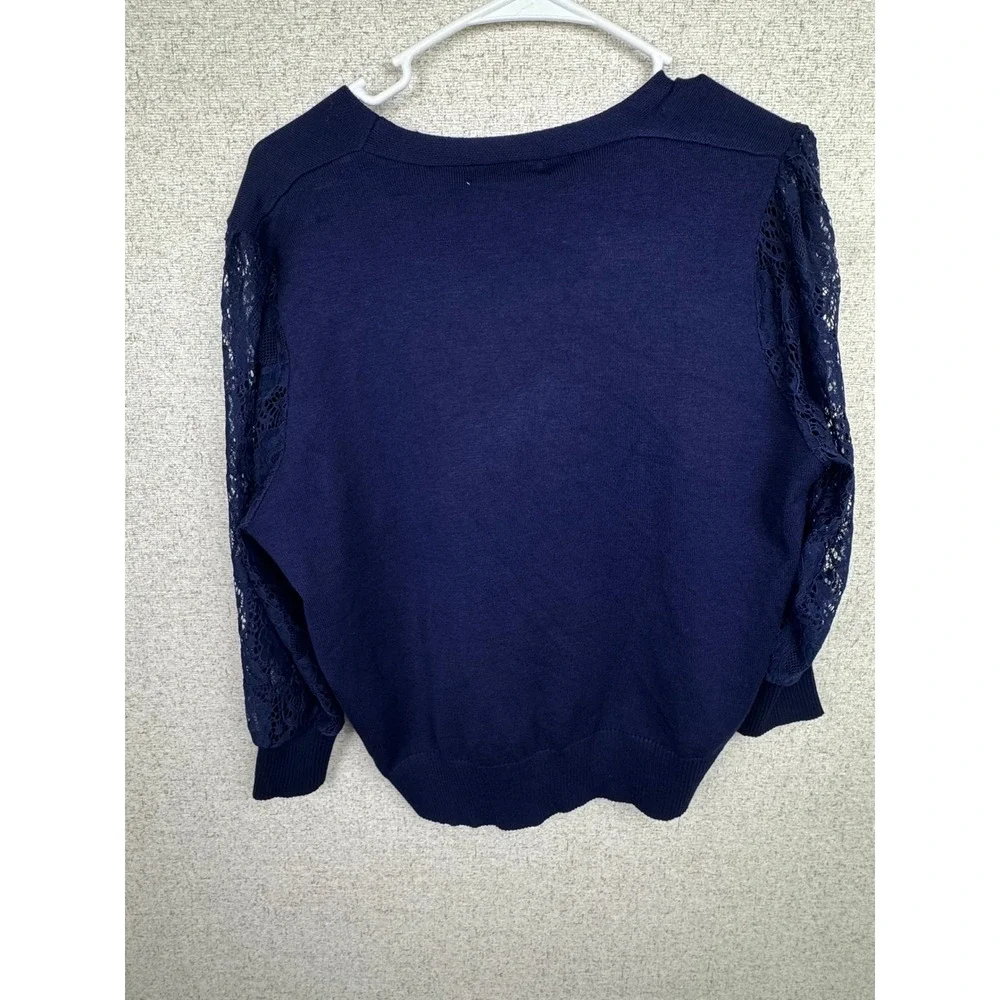 Grace Karin Cardigan Bundle XL Lace Sleeve Camel & Indigo NWT Lot of 2 Sweater
